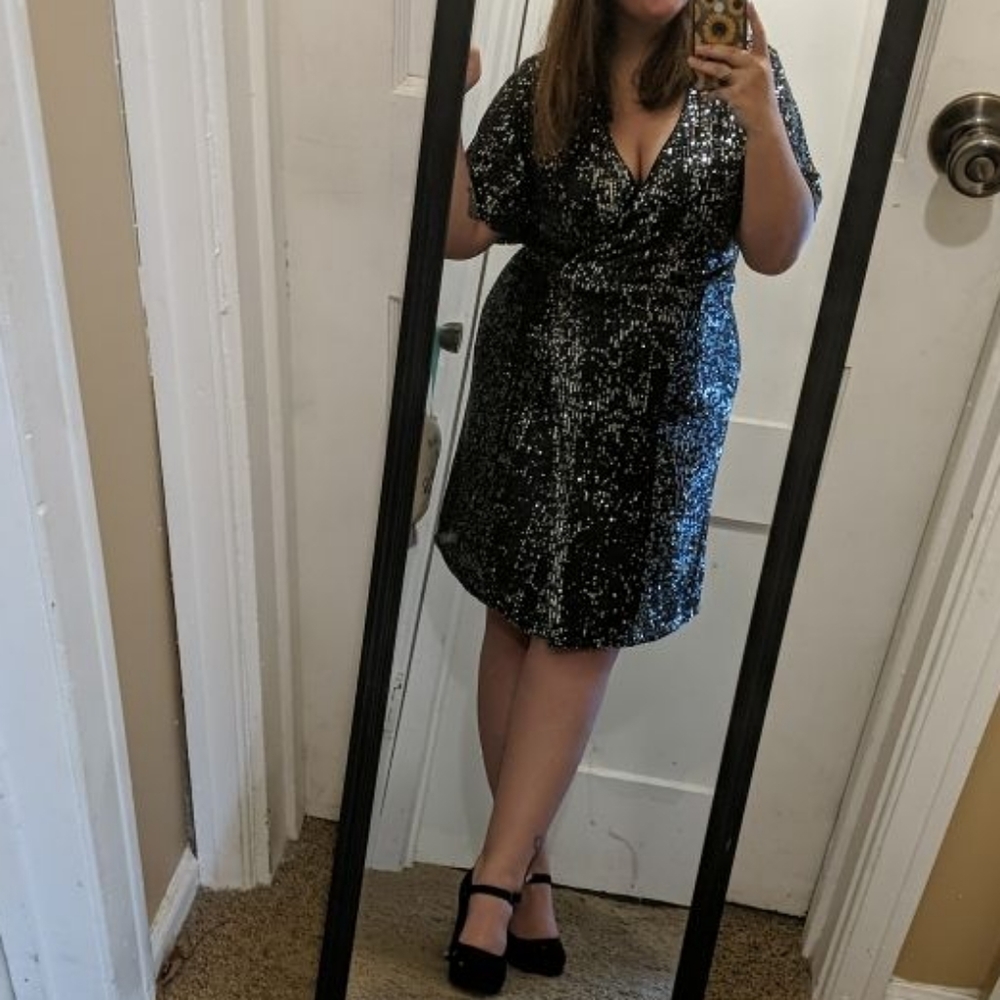 Black sequin dress